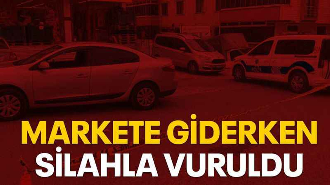 Markete giderken silahla vuruldu